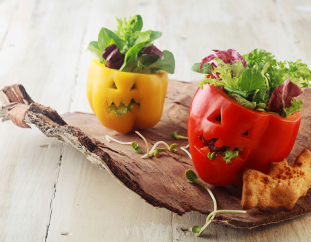 Recette Halloween Poivrons sculptés