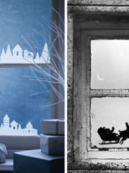 Vitres idées de bricolage décorations de Noël Décorer les fenêtres