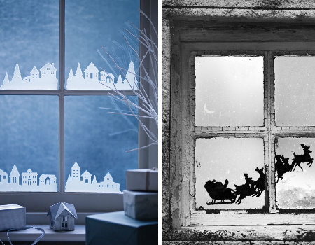 Vitres idées de bricolage décorations de Noël