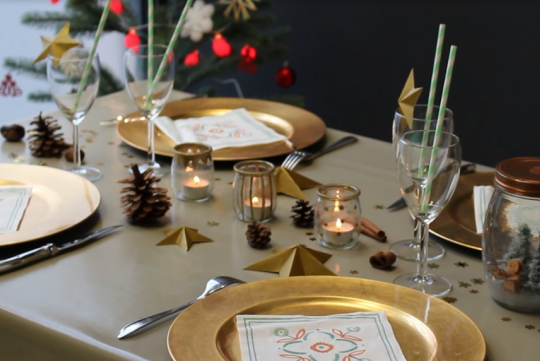 3 tutos faciles pour décorer sa table de réveillon