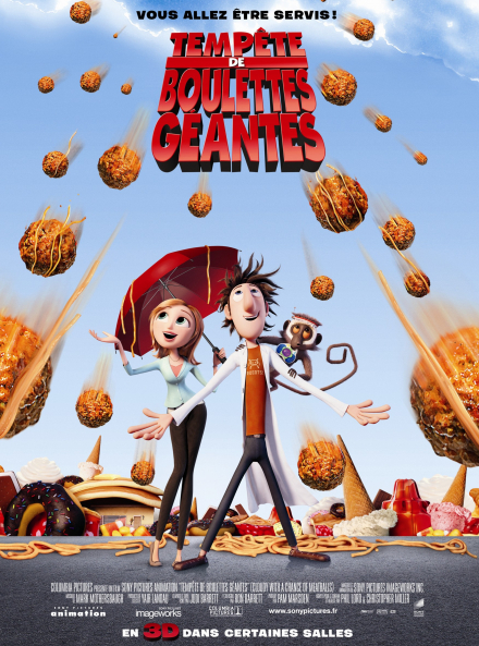 Tempête de boulettes géantes - Affiche