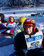 Les apprentis skieurs au Champ du Feu.