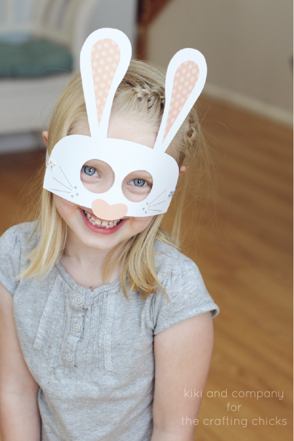 DPKOW 9 Pièces Masques de Pâques pour Enfants Déguisement Accessoires,  Lapin Poussin Animaux Masques Pâques Fête Masques avec Corde Élastique pour