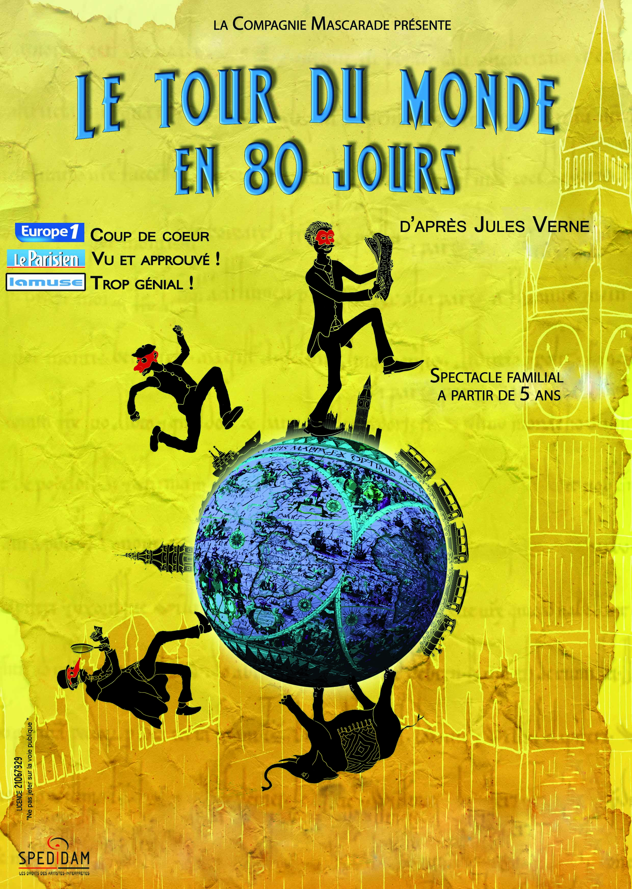 Le Tour du monde en 80 jours - Cie Mascarade : spectacle jeune public