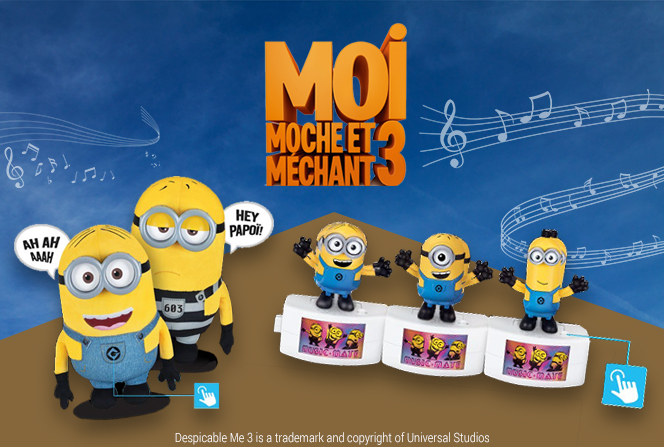 Musique Combat De Danse Moi Moche Et Mechant 3 Gagnez votre cadeau Minion MTW Toys - Citizenkid