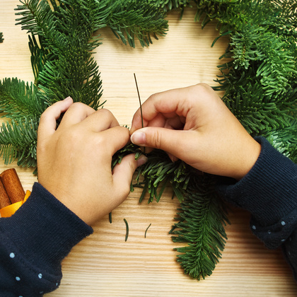 Couronnes de porte pour Noël