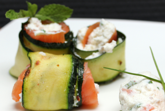 Rouleaux de courgettes