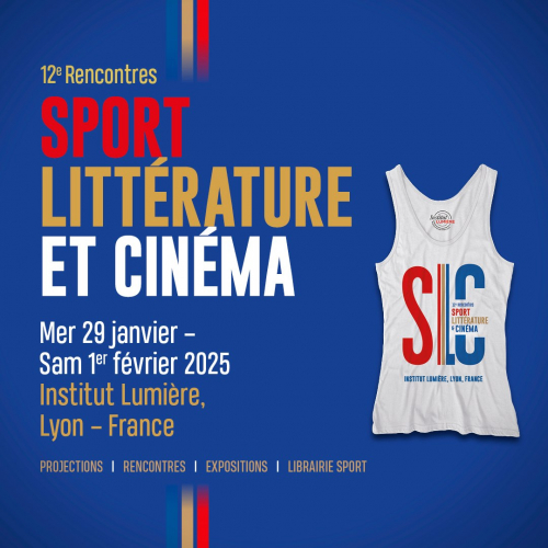 Festival Sport, Littérature et Cinéma 2025 : Affiche avec l'illustration d'un maillot de sport