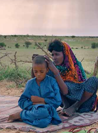 Marcher sur l'eau : coiffure