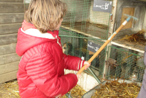 Ferme de la Ranjonnière : enfants à la ferme