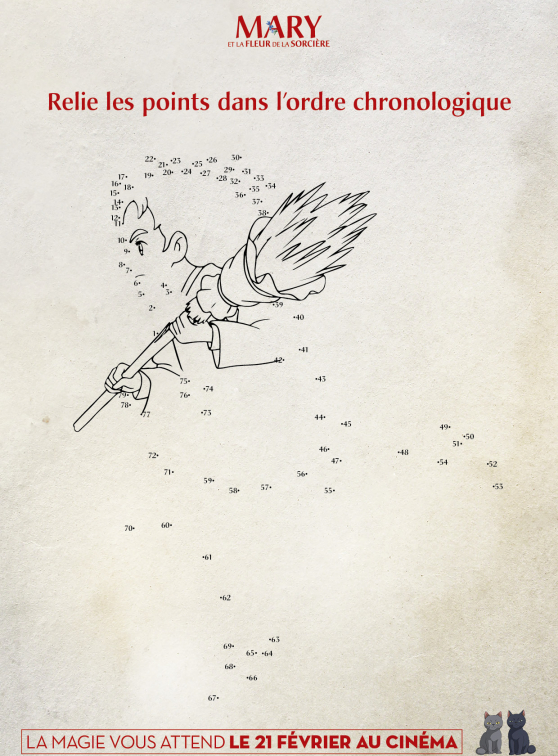 Mary et la fleur de la sorcière - Carnet de jeux : relier les points