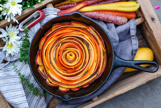 Tarte aux légumes fleurie