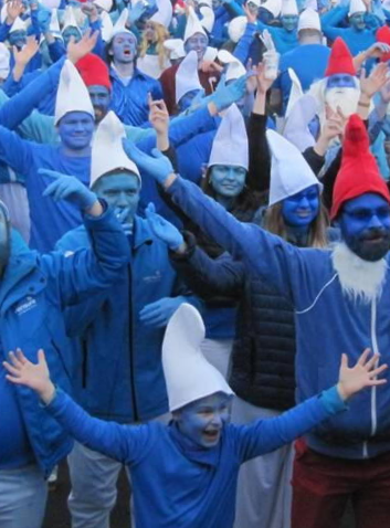 Tentative de record du monde de Schtroumpfs