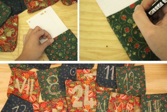 Etape 5 du calendrier de l'Avent : dessiner les numéros