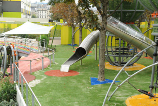 Jardin Nelson Mandela Les Halles Terrain d'aventures, mégamachines