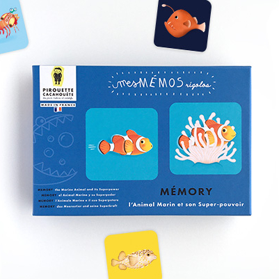 Gagnez le jeu de mémory "L'animal Marin & son Super-Pouvoir"