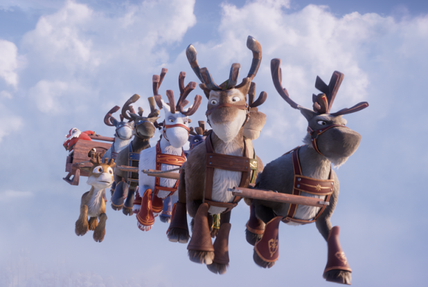 Niko le petit renne, mission Père Noël : traîneau en vol