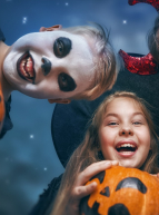 Halloween au Bois des Lutins : Des enfants déguisés