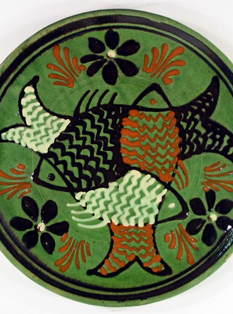 Plat au triquètre de poissons, coll. Musée Alsacien