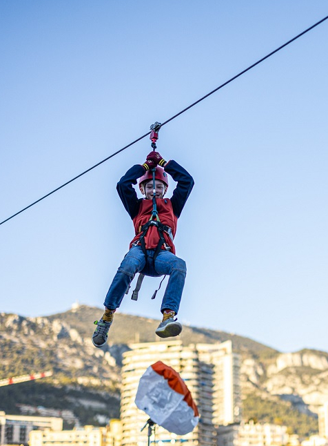 Le Village des Sports à Monaco : Tyrolienne