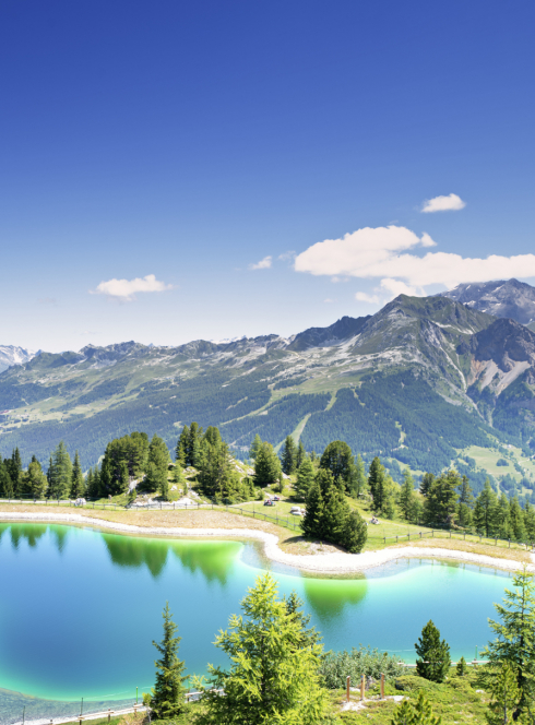 La Plagne en été - lac Pierre Blanche