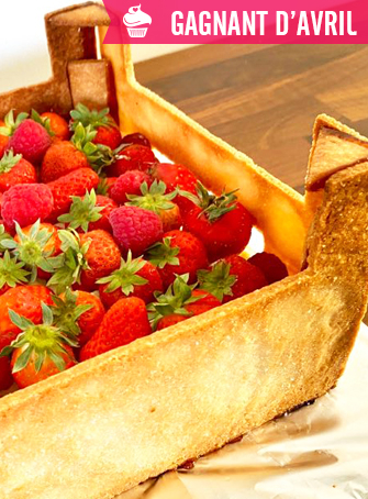 Gâteau cagette de fraises