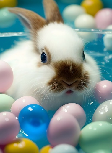 Chasse aux oeufs de Pâques aquatique