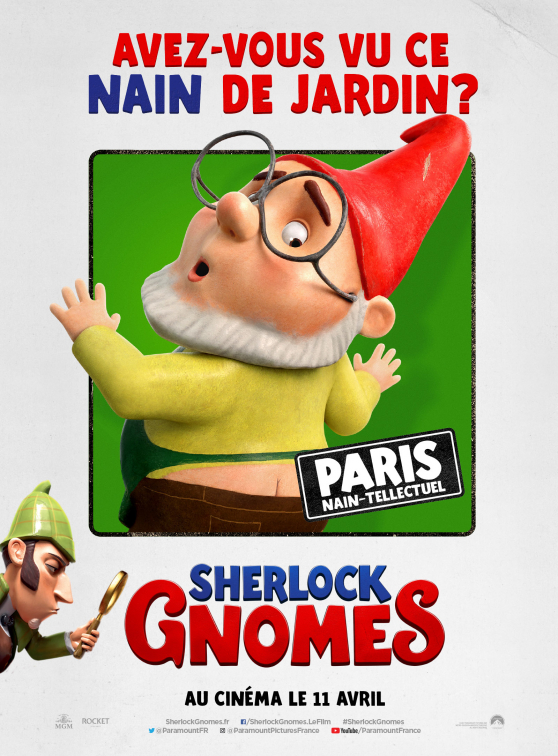 Sherlock Gnomes - Affiche Paris