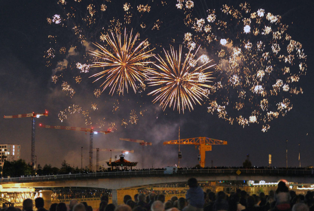 Feu d'artifice du 14 juillet à Nantes