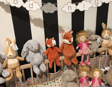 Sélection de peluches de la boutique.