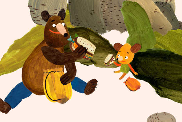 Les Ours gloutons : Nico et Mika partagent un sandwich