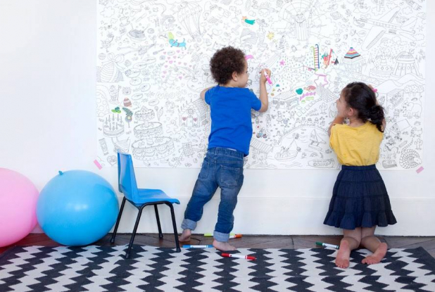 Les coloriages muraux pour les enfants de la boutique.