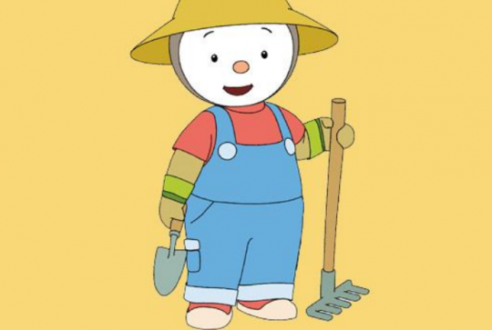 T'choupi : T'choupi avec un rateau