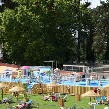Piscine éphémère au Parc de la Tête d'Or