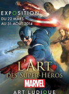 Affiche excluvise créée pour l'exposition "Marvel" au Musée Art ludique
