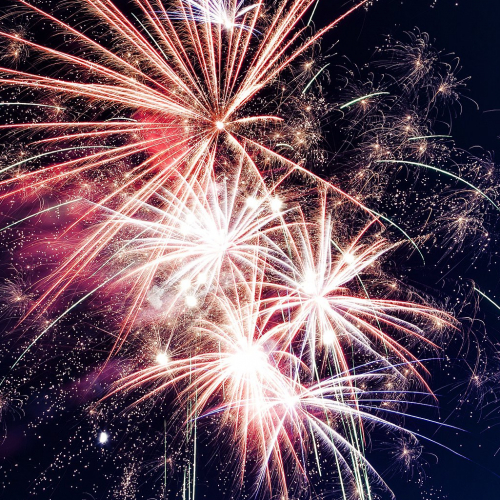 Feu d'artifice du 14 juillet 2019 à Étretat