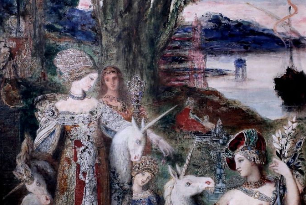 Tableau "Les Licornes" Gustave Moreau