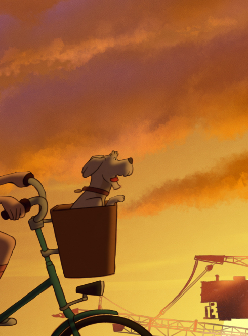 Fritzi sur son vélo