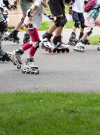Randonnée Roller à Lille : Patins pour enfants et parents dans la rue