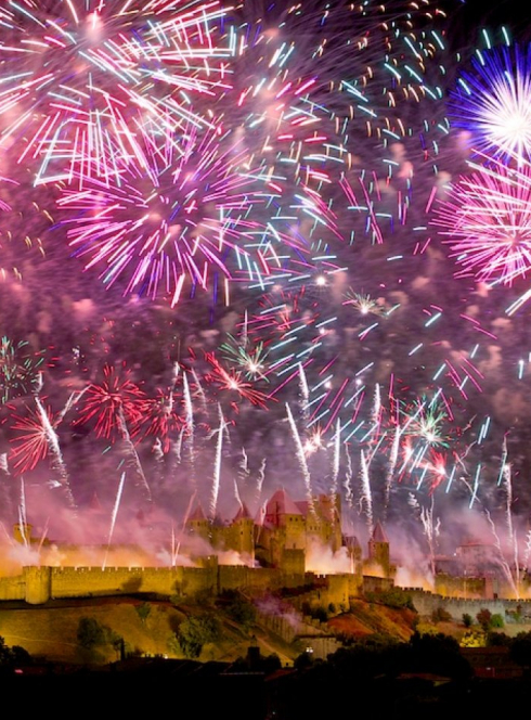 Feux d'artifice du 14 juillet 2019 à Carcassonne