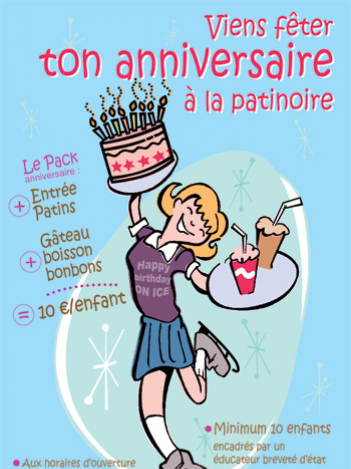 Anniversaire à la patinoire de Deuil la Barre