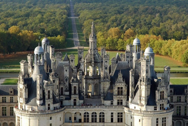 Château de Chambord : vue aérienne