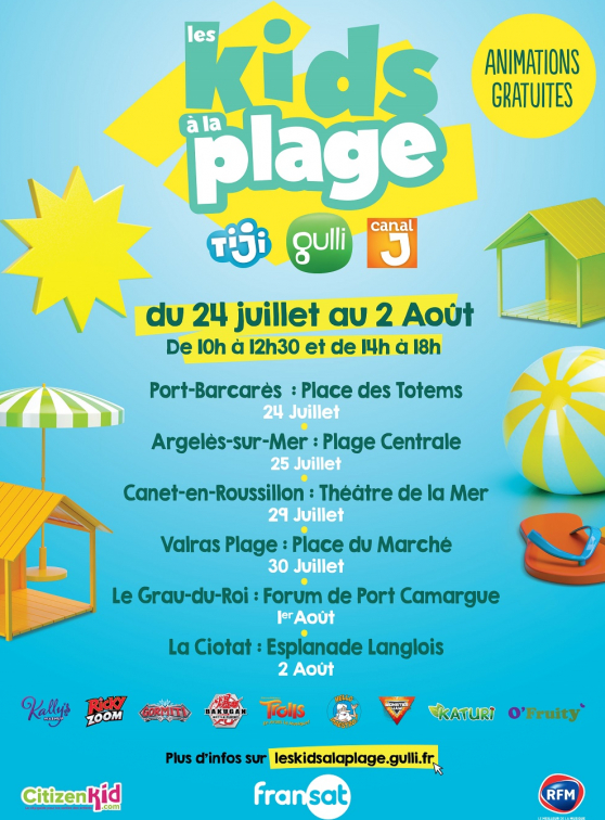 Les kids à la plage de TiJi Gulli et CANAL J