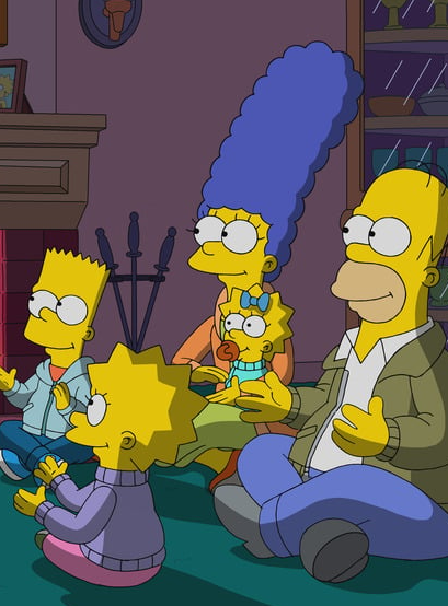 Les Simpson saison 35 : Toute la famille réunit dans le salon au coin du feu