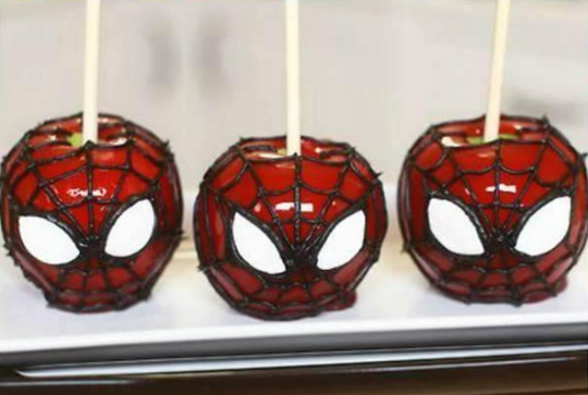 Pommes d'amour Spider-Man