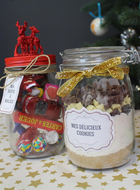 3 cadeaux de Noël en Mason Jar