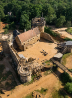 Château de Guedelon vu du ciel