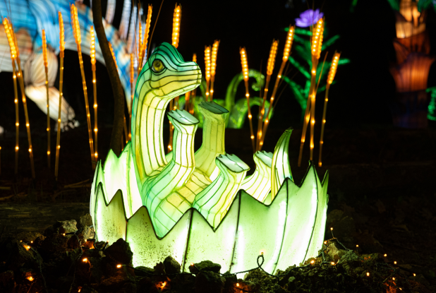 Lumières sauvages à Peaugres : oeuf dinosaure