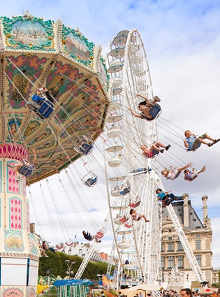 Funfairs And Merry Go Rounds In Paris