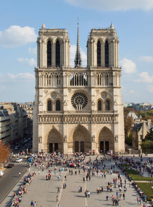 Cathédrale Notre-Dame de Paris : vision du parvis
